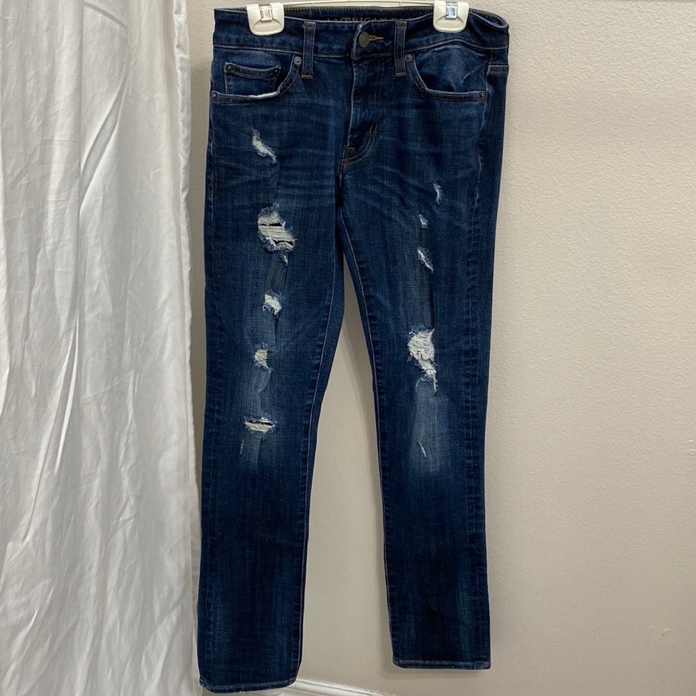 Men’s American Eagle extreme flex 4 slim dark wash jeans. Size 28 x 30